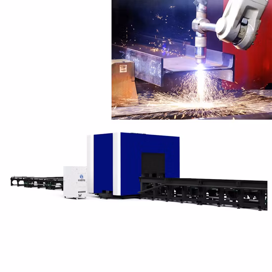 H-Strahl-CNC-Plasma-Fasenschneidemaschine für die Metallherstellung, Strukturprofil, Rundrohr, Vierkantrohrkasten, Kanäle, Winkelstahl