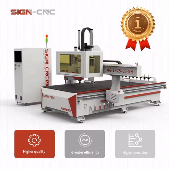 3-Achsen-4-Achsen-Holz-CNC-Fräser mit automatischem Werkzeugwechsler Atc 1325/1530/2040, CNC-Fräser-Graviermaschine